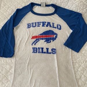 Buffalo Bills 3/4 Sleeve Burnout Tee